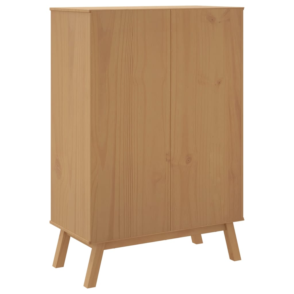 Hoge kast OLDEN 85x43x125 cm massief grenenhout en