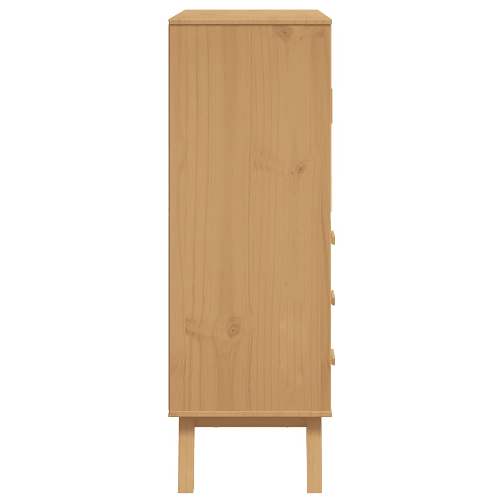 Hoge kast OLDEN 85x43x125 cm massief grenenhout en