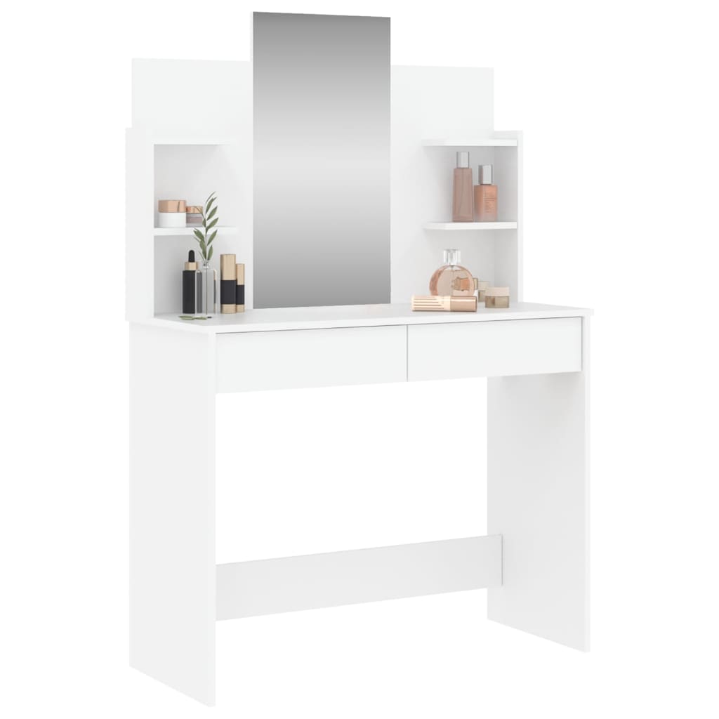 Kaptafel met spiegel 96x39x142 cm eikenkleurig