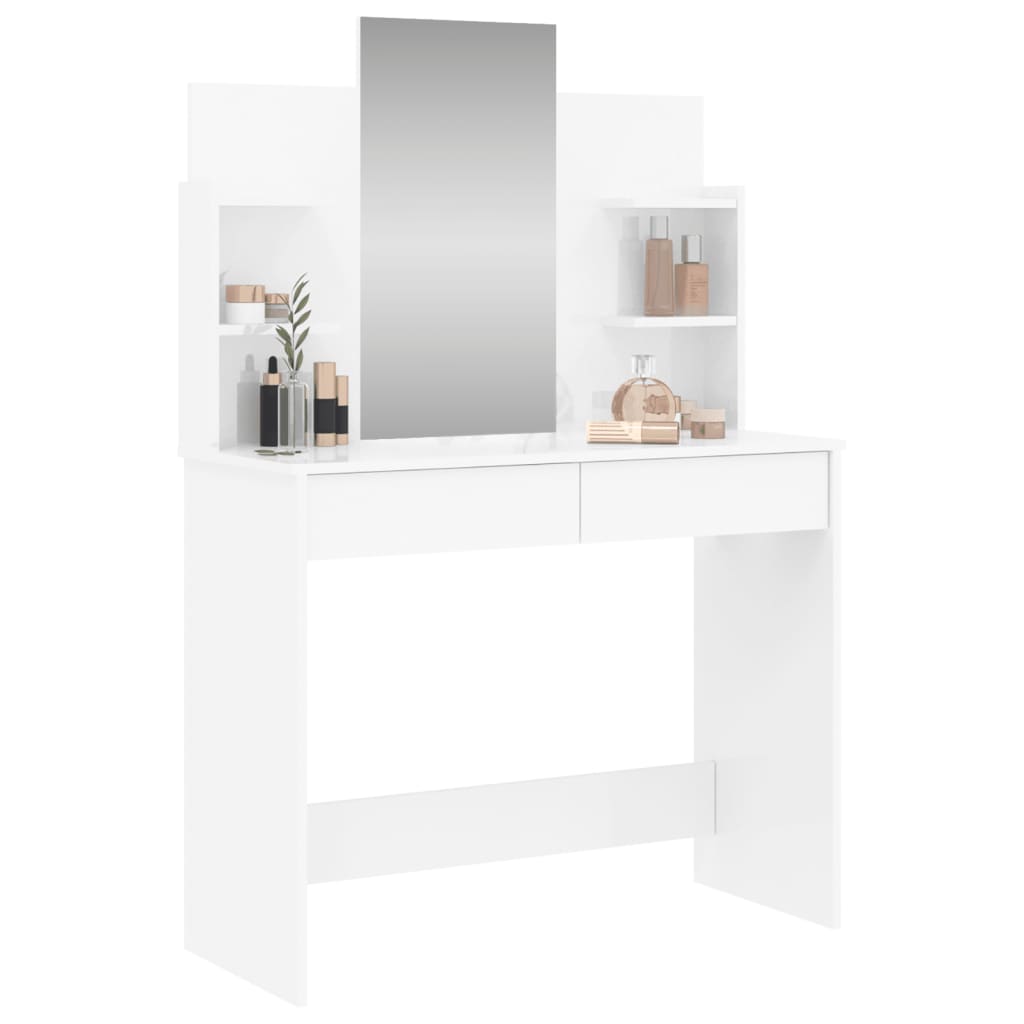 Kaptafel met spiegel 96x39x142 cm eikenkleurig