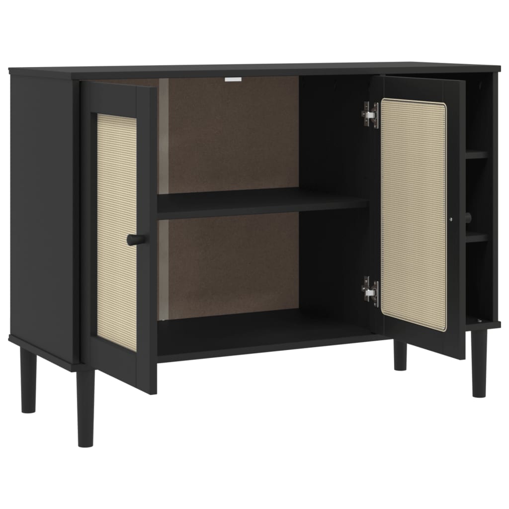 Buffet SENJA 112x40x80 cm rotin bois de pin massif