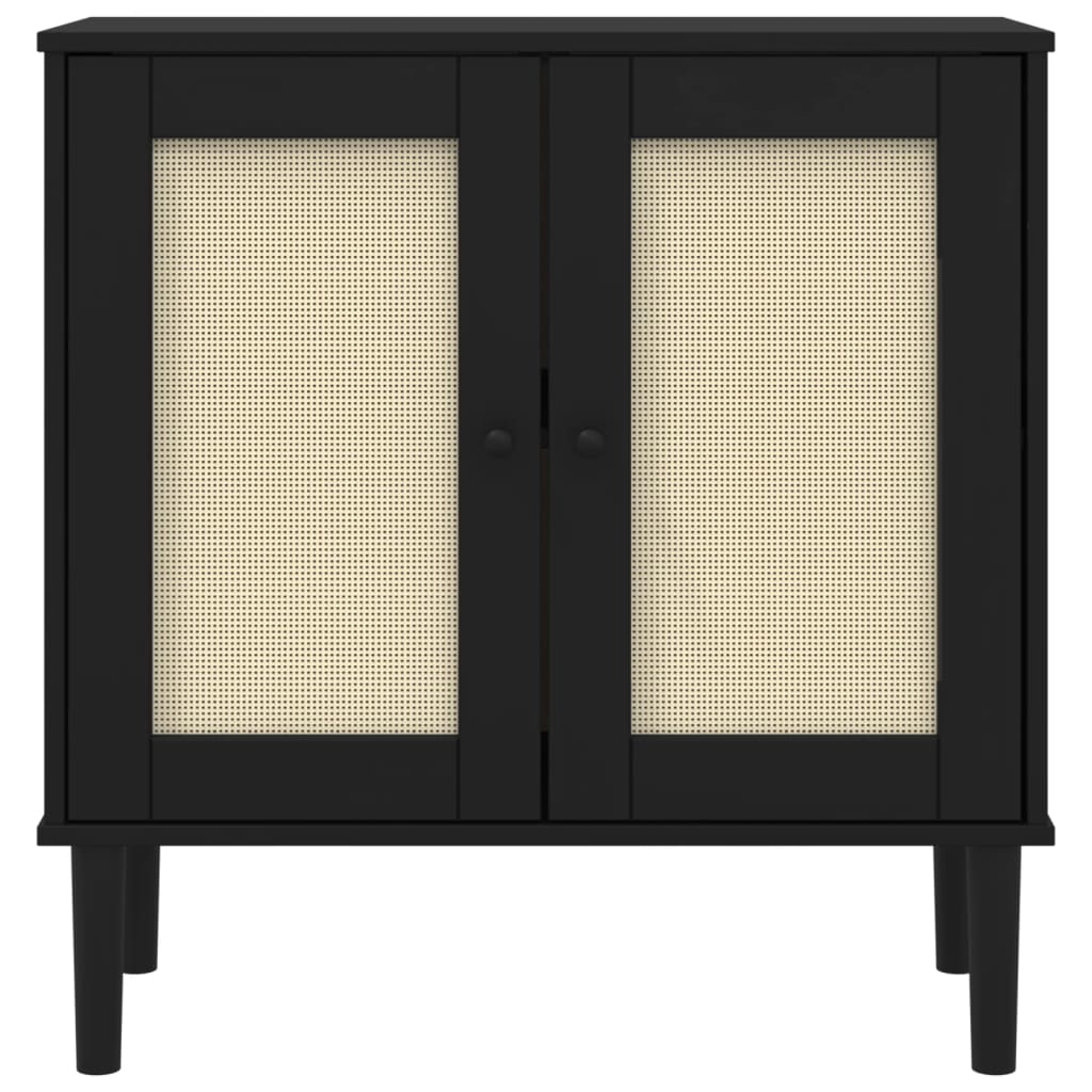 Dressoir SENJA 80x35x80 cm rattan look massief grenenhout