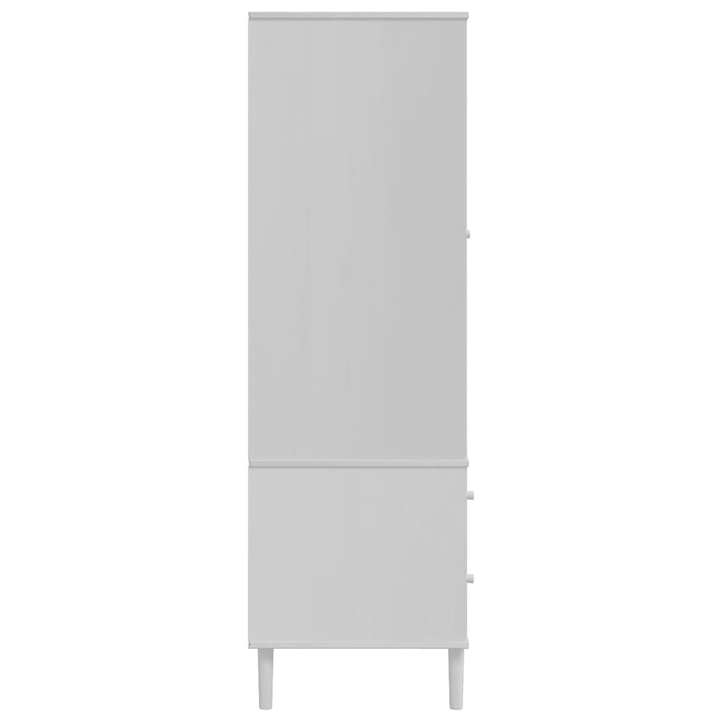 Armoire SENJA 90x55x175 cm aspect rotin bois de pin