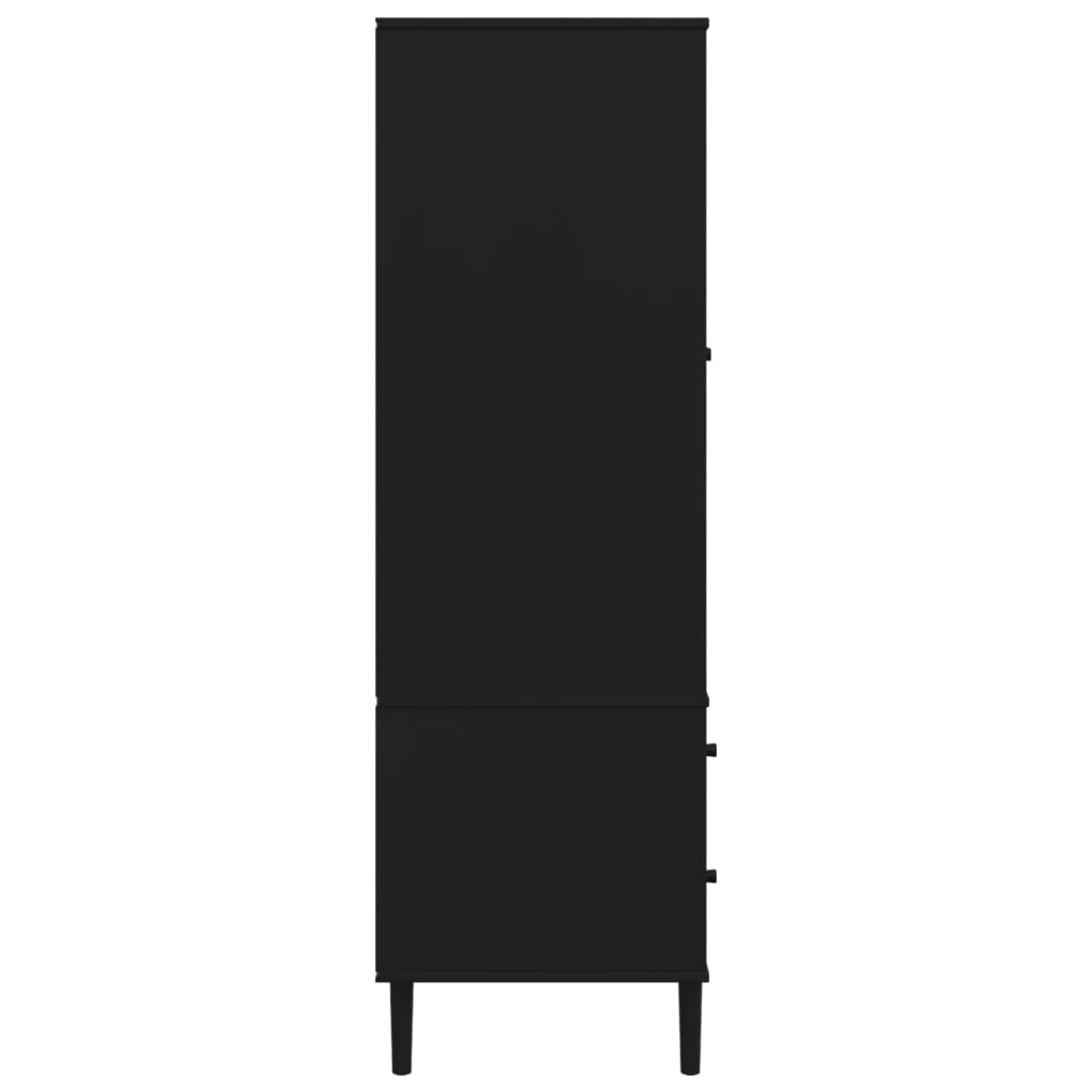 Armoire SENJA 90x55x175 cm aspect rotin bois de pin