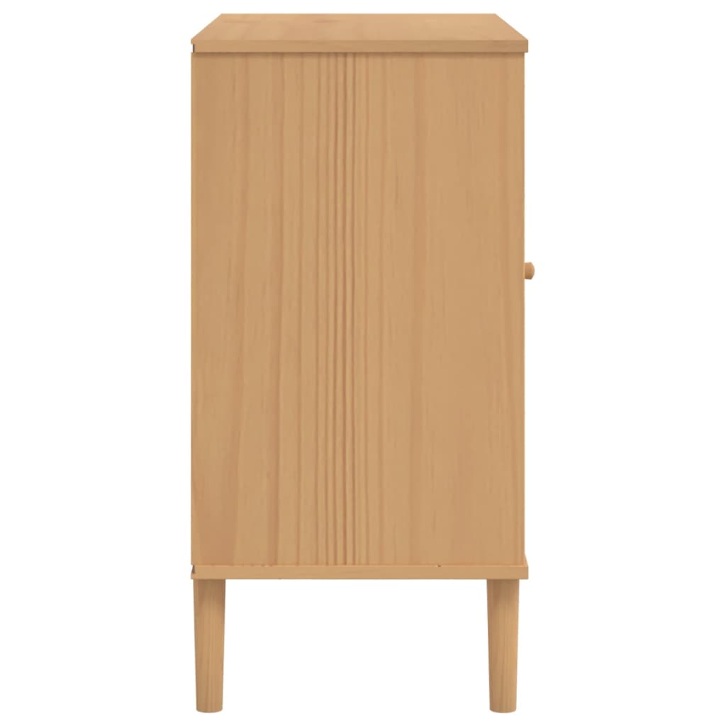 Dressoir SENJA 80x40x80 cm rattan look massief grenenhout