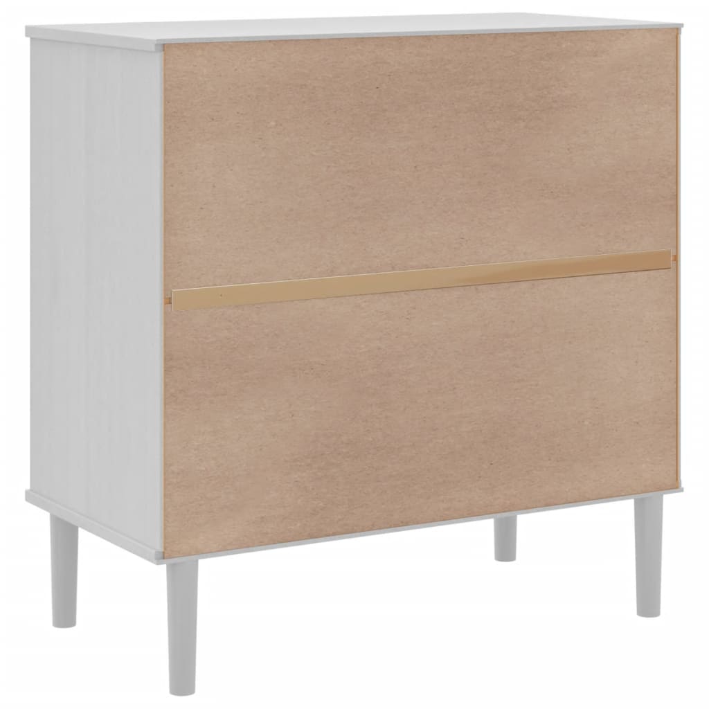 Buffet SENJA 80x40x80 cm aspect rotin bois de pin massif