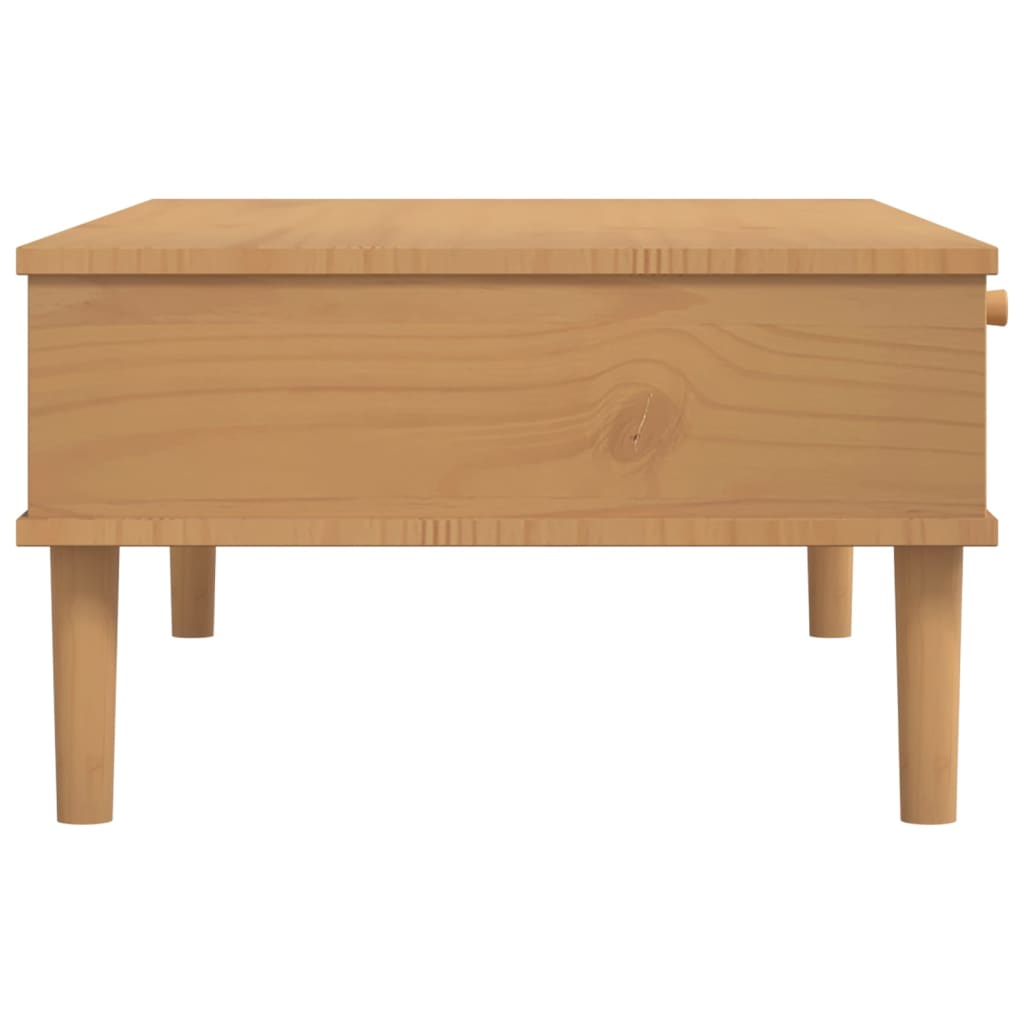 Table basse SENJA 100x55x33 cm aspect rotin bois massif