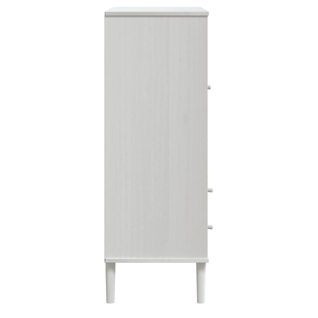 Armoire haute SENJA 90x40x112 cm aspect rotin bois de pin