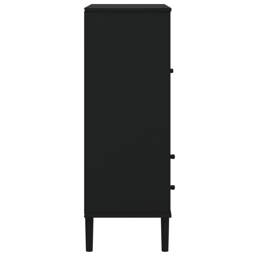 Armoire haute SENJA 90x40x112 cm aspect rotin bois de pin