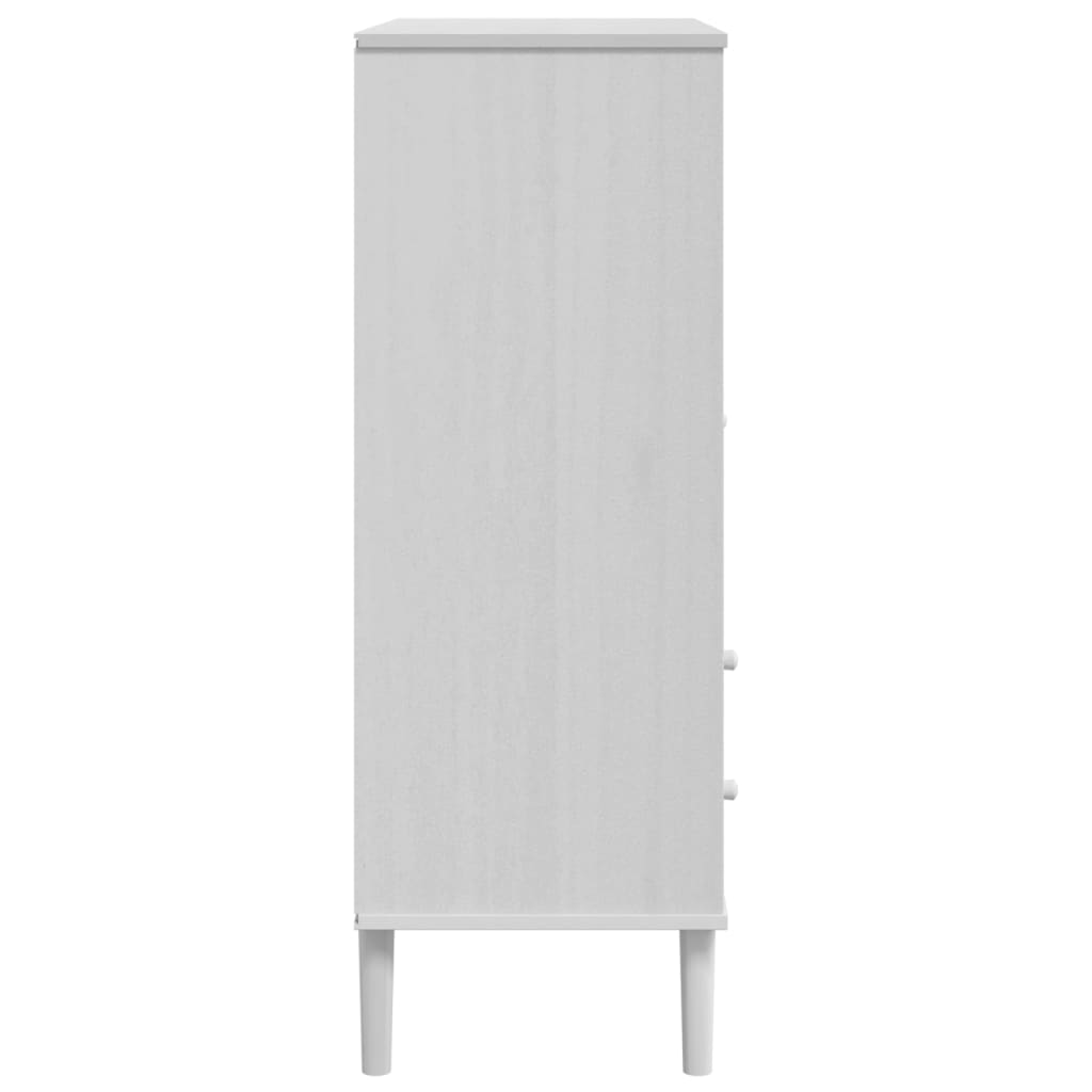 Armoire haute SENJA aspect rotin 90x40x112 cm bois de pin