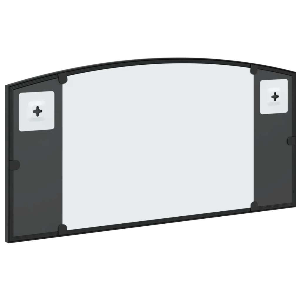 Miroir mural arche 80x40 cm fer noir