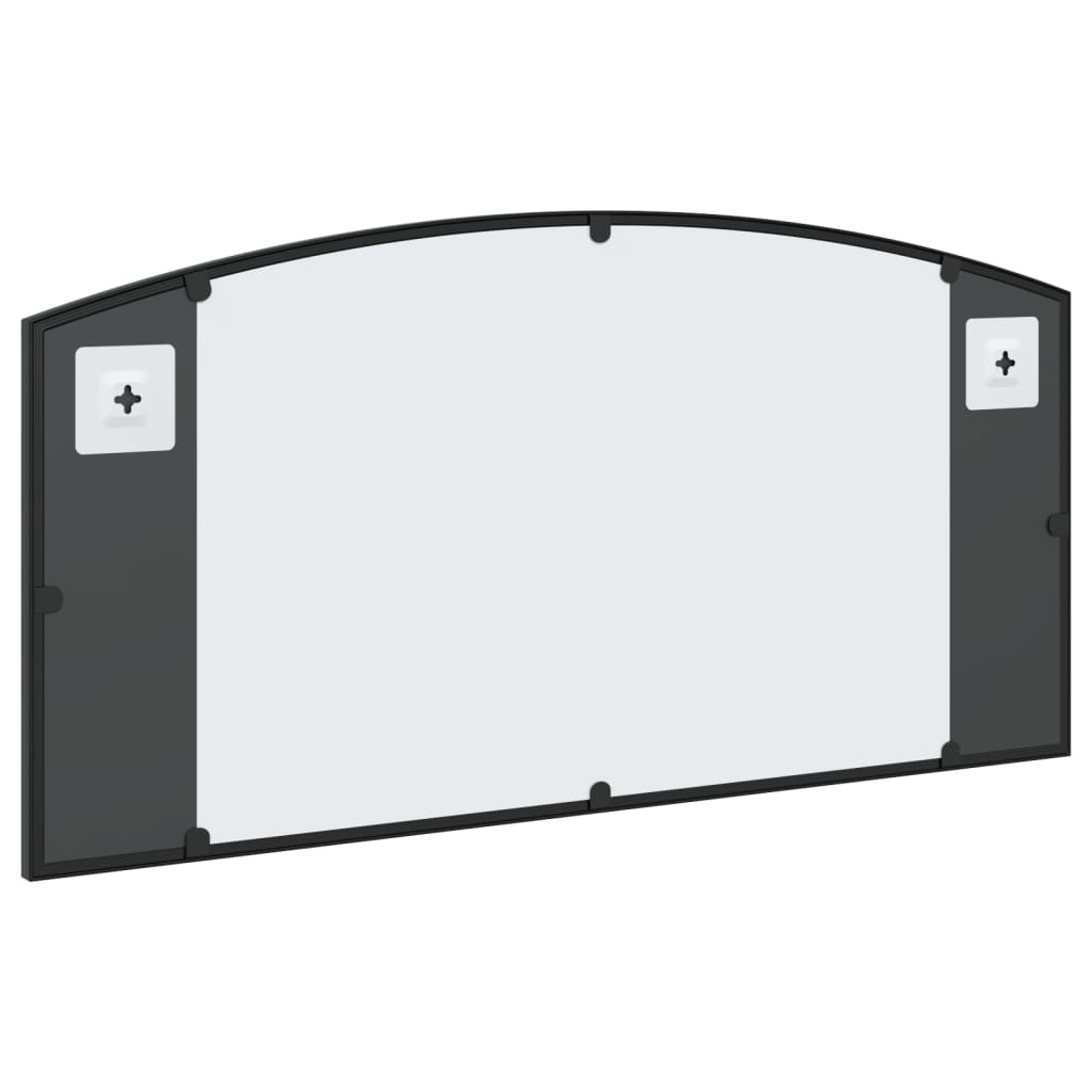 Miroir mural arche 80x40 cm fer noir