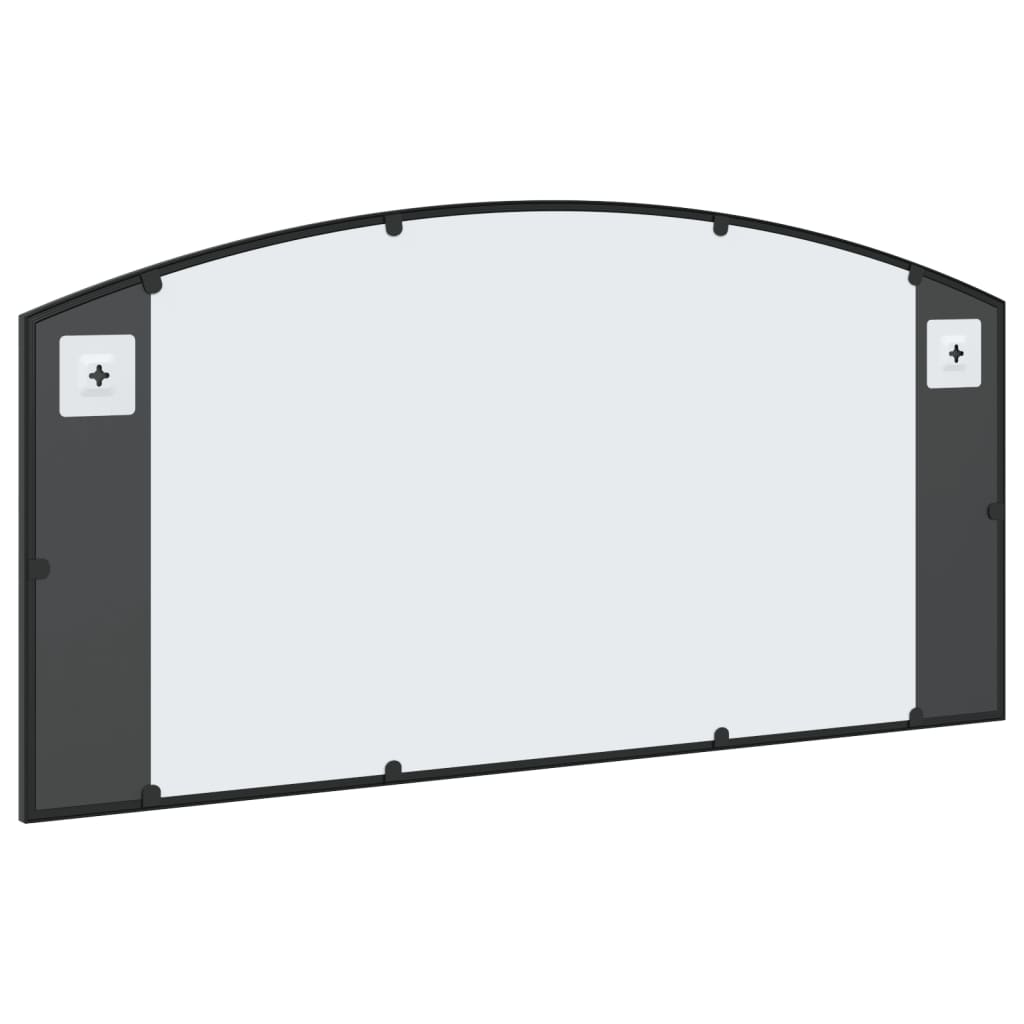 Miroir mural arche 80x40 cm fer noir