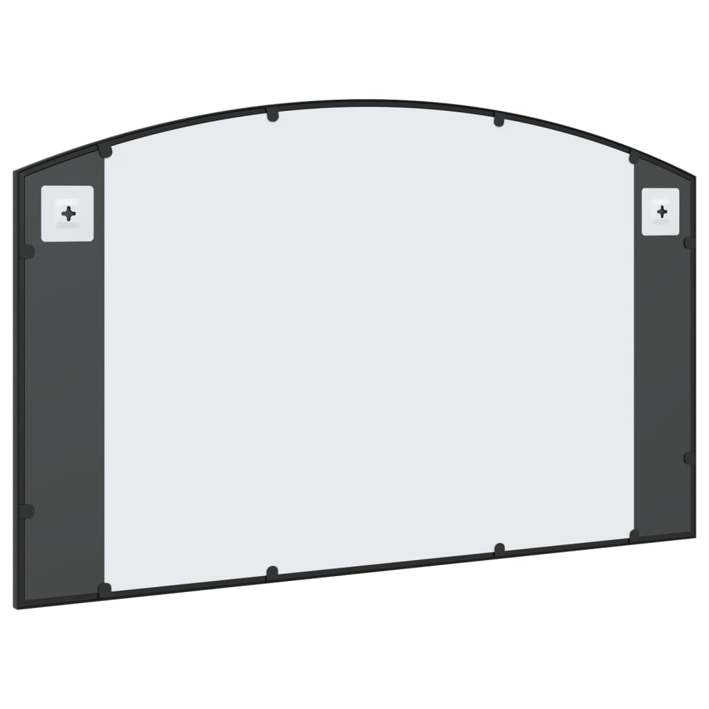 Miroir mural arche 80x40 cm fer noir