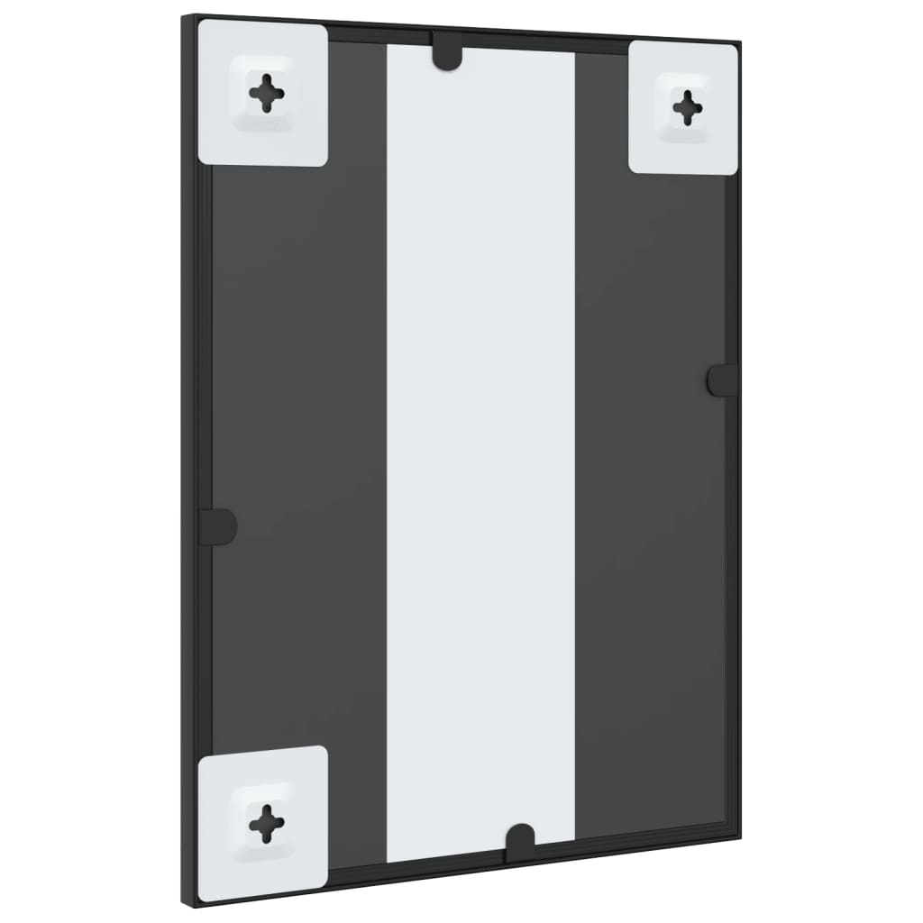 Miroir mural rectangulaire 40x80 cm fer noir