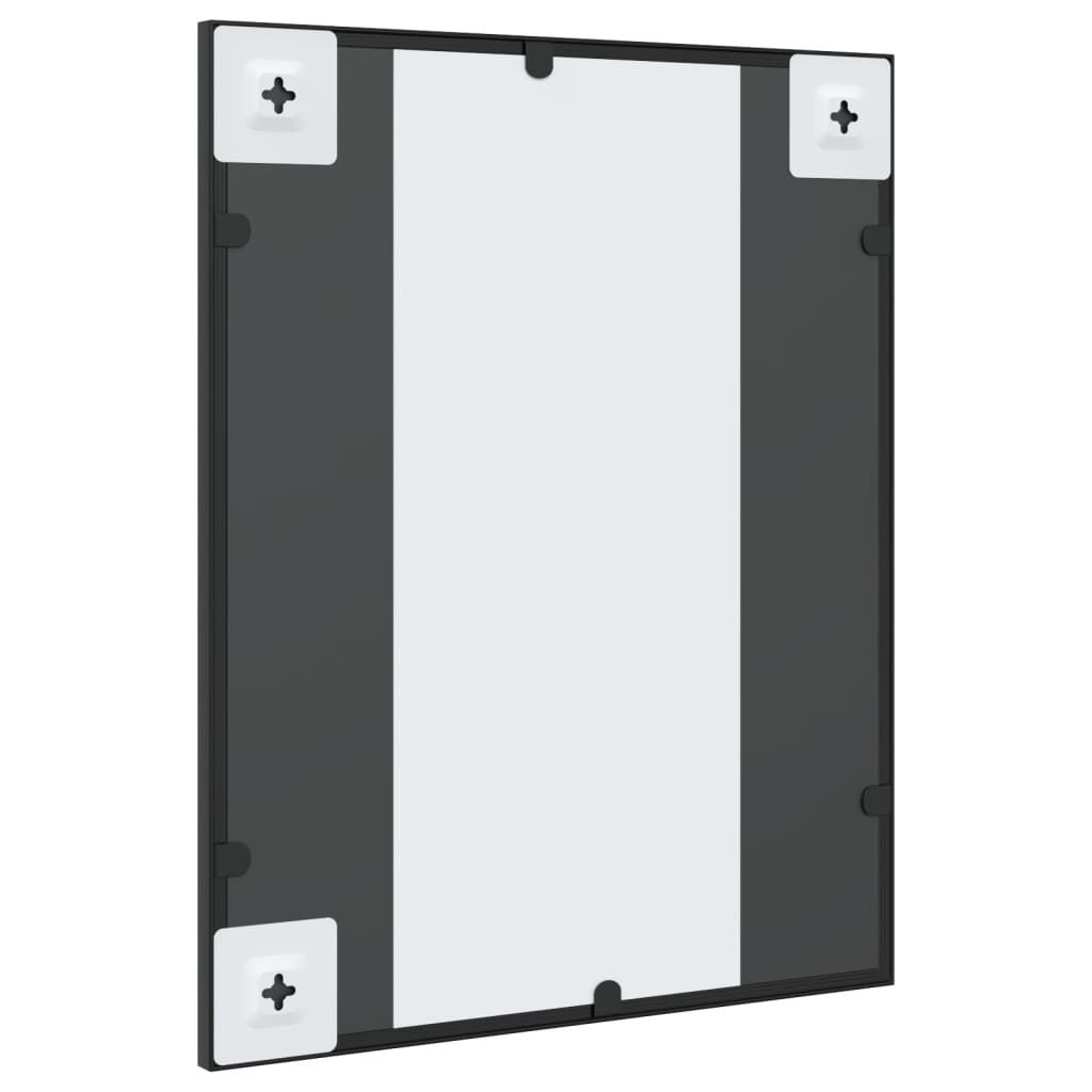 Miroir mural rectangulaire 40x80 cm fer noir