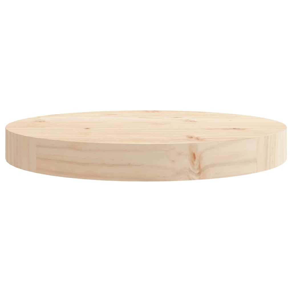 Plateau de table rond Ø70x3 cm en bois de pin massif