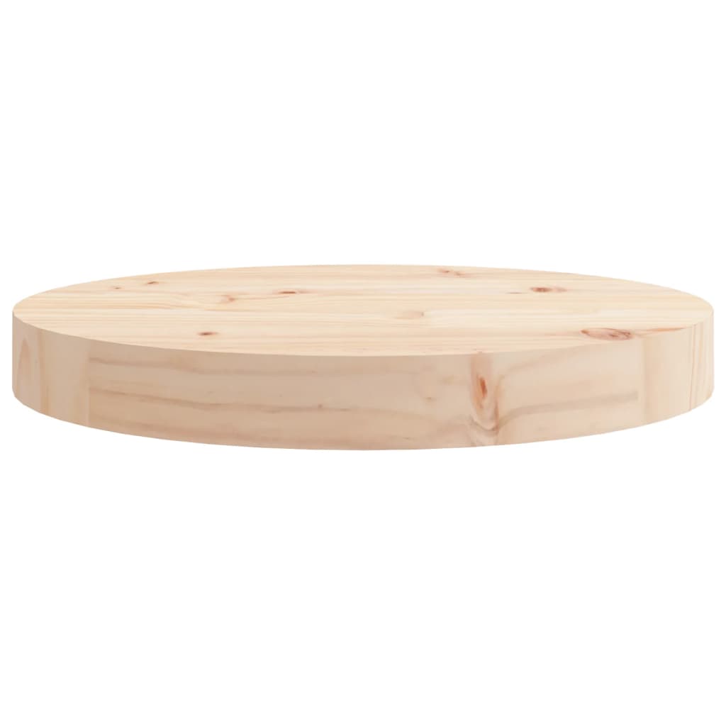 Plateau de table rond Ø70x3 cm en bois de pin massif