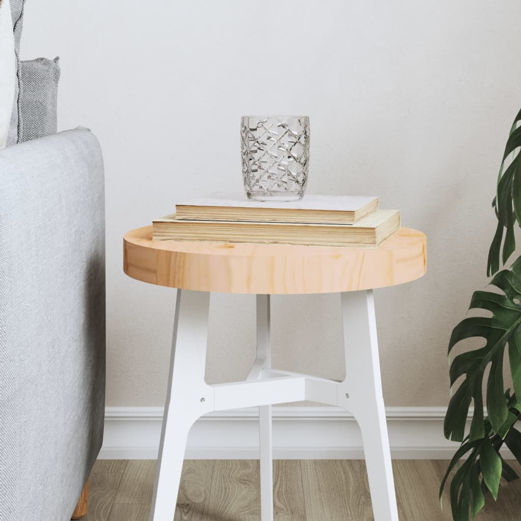 Plateau de table rond Ø70x3 cm en bois de pin massif