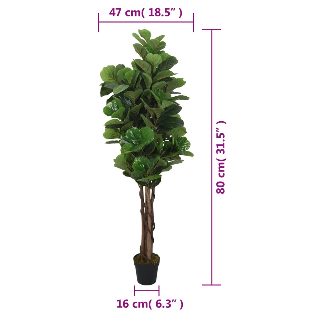 Plante artificielle figuier 180 feuilles 150 cm vert