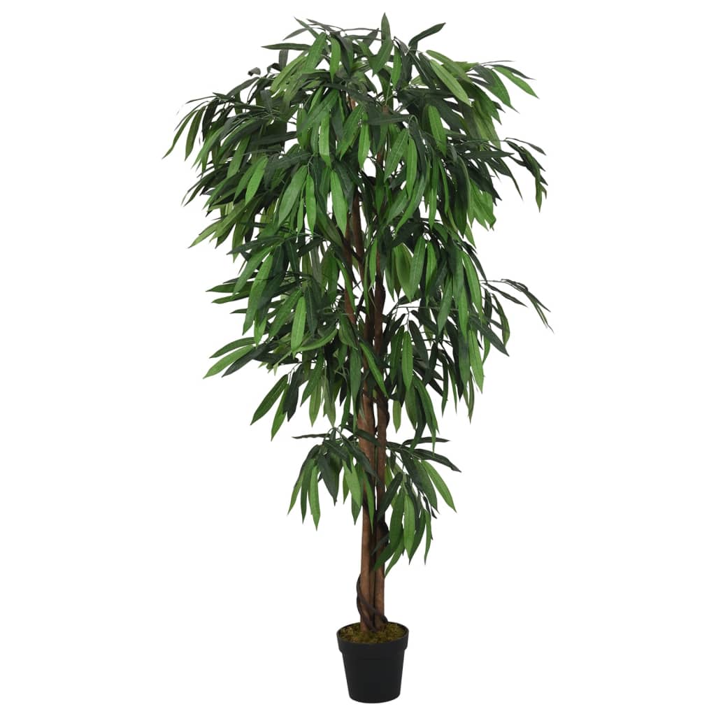 Kunstplant mangoboom 600 bladeren 150 cm groen