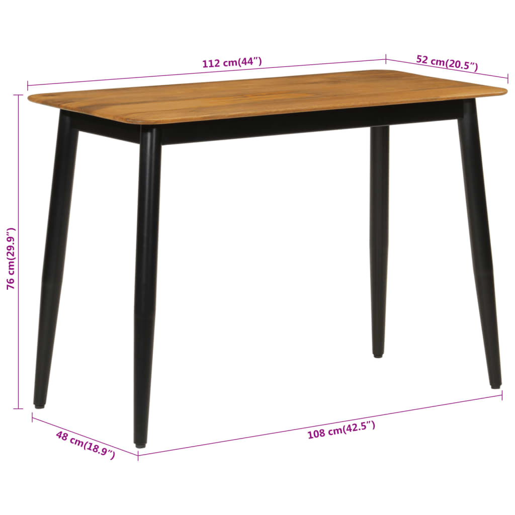 Table à manger 180x90x76 cm en manguier massif