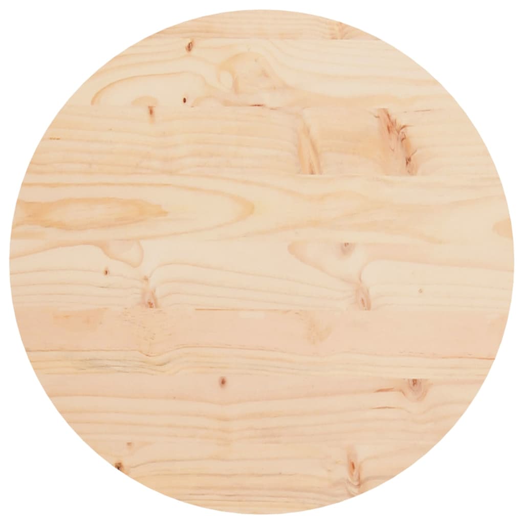 Plateau de table rond Ø70x3 cm en bois de pin massif