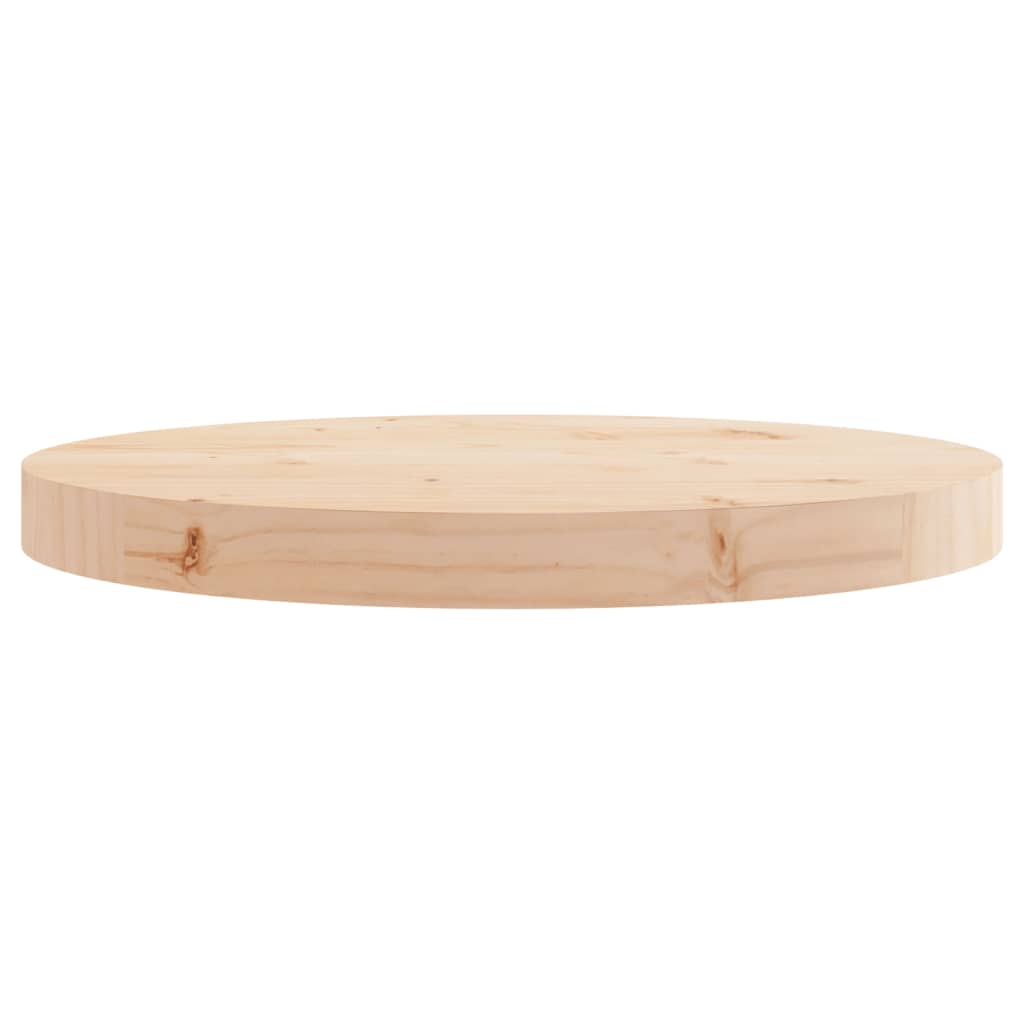 Plateau de table rond Ø70x3 cm en bois de pin massif