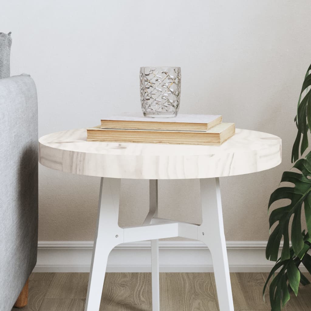 Plateau de table rond Ø70x3 cm en bois de pin massif