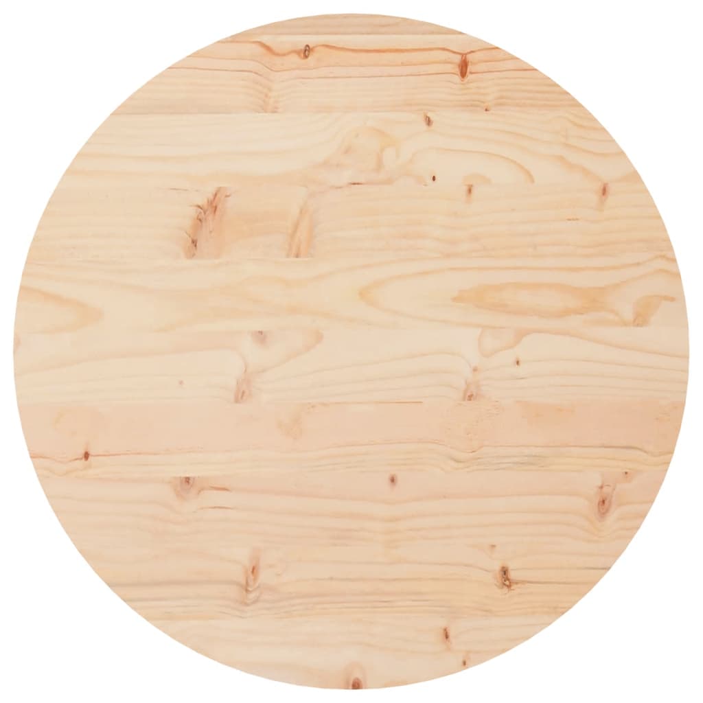 Plateau de table rond Ø70x3 cm en bois de pin massif