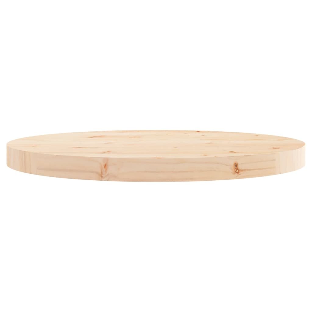 Plateau de table rond Ø70x3 cm en bois de pin massif