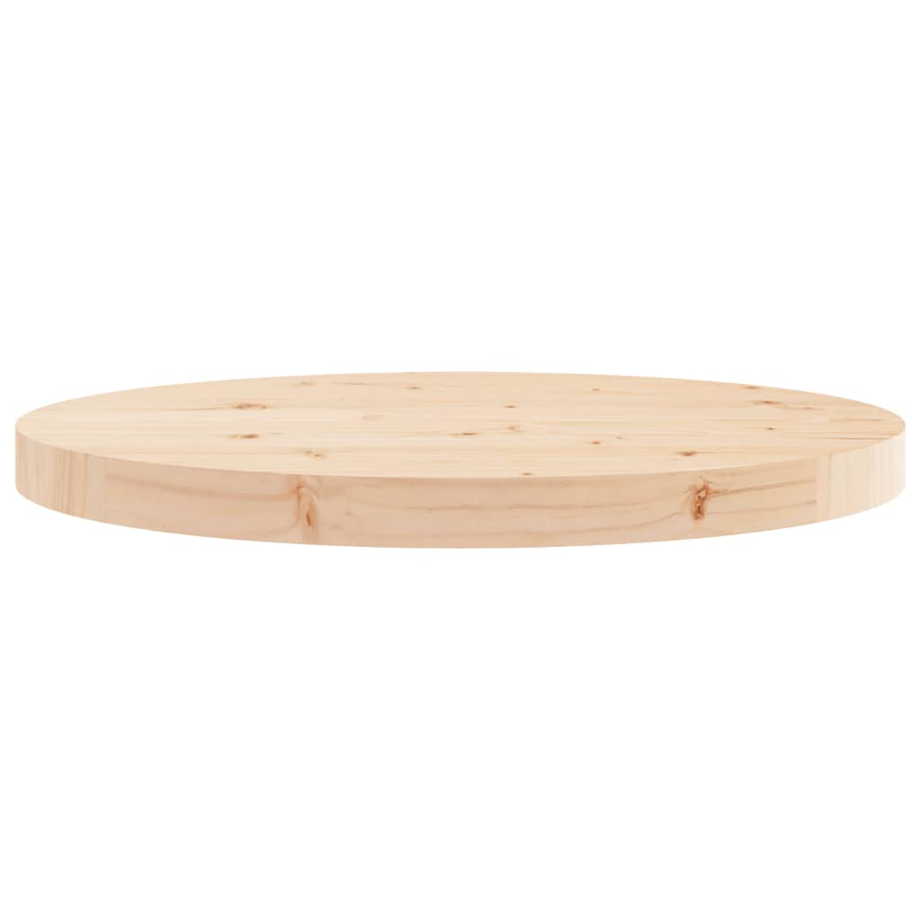 Plateau de table rond Ø70x3 cm en bois de pin massif