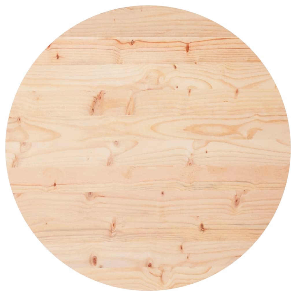 Plateau de table rond Ø70x3 cm en bois de pin massif