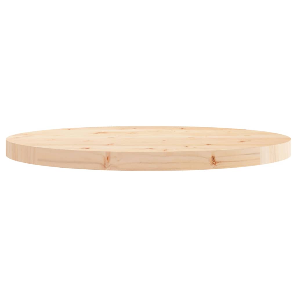 Plateau de table rond Ø70x3 cm en bois de pin massif