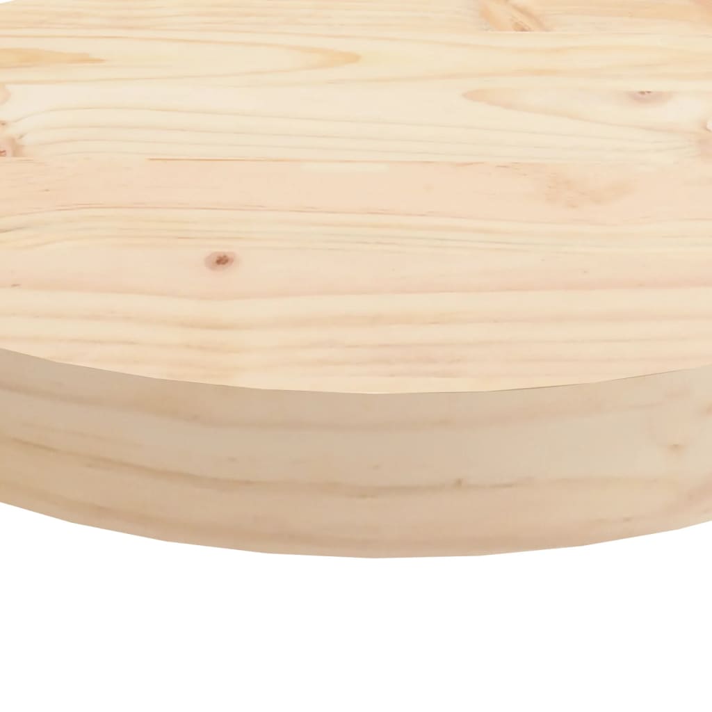 Plateau de table rond Ø70x3 cm en bois de pin massif