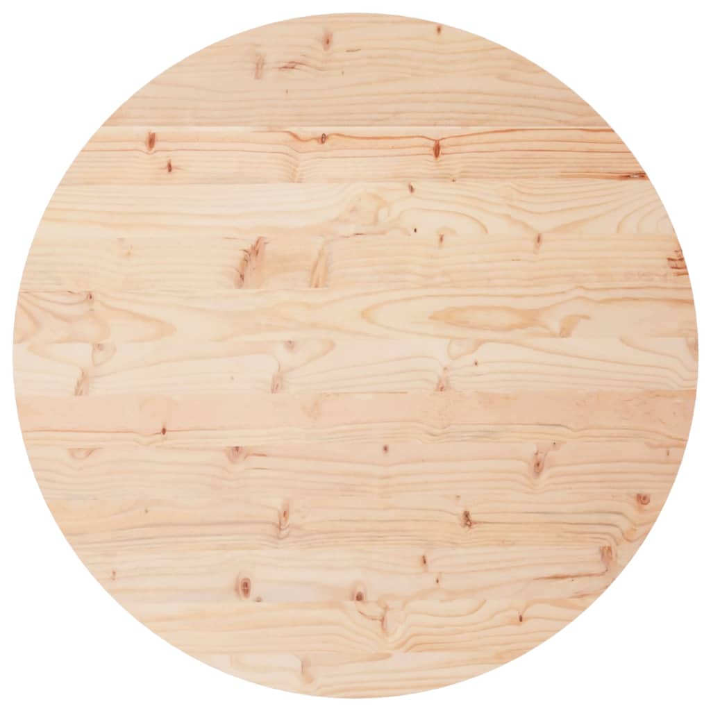 Plateau de table rond Ø70x3 cm en bois de pin massif