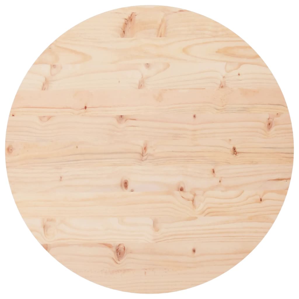 Plateau de table rond Ø70x3 cm en bois de pin massif