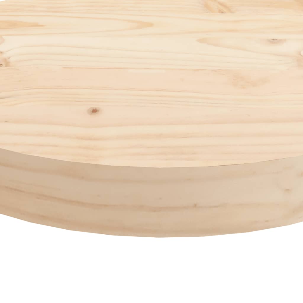 Plateau de table rond Ø70x3 cm en bois de pin massif