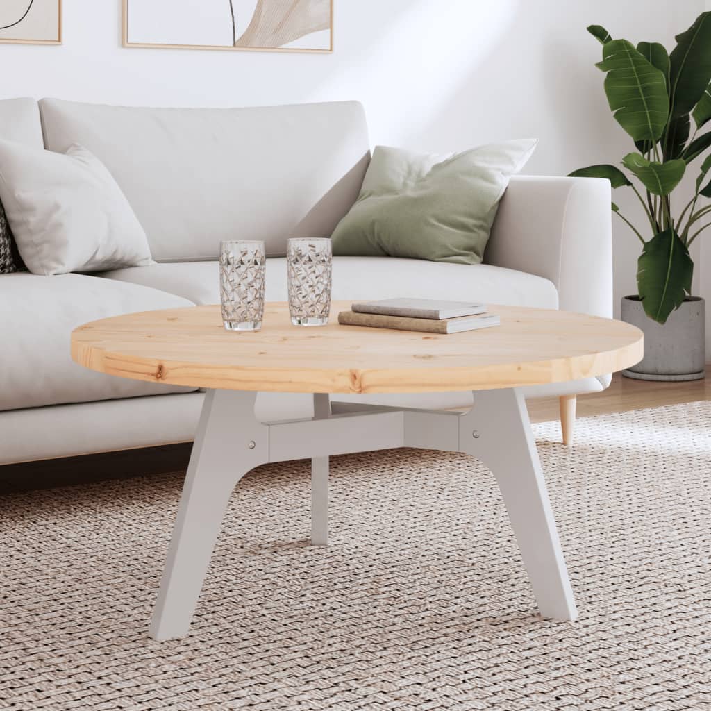 Plateau de table rond Ø70x3 cm en bois de pin massif