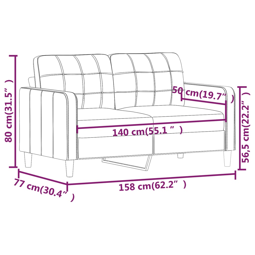 Driezitsbank 180 cm stof