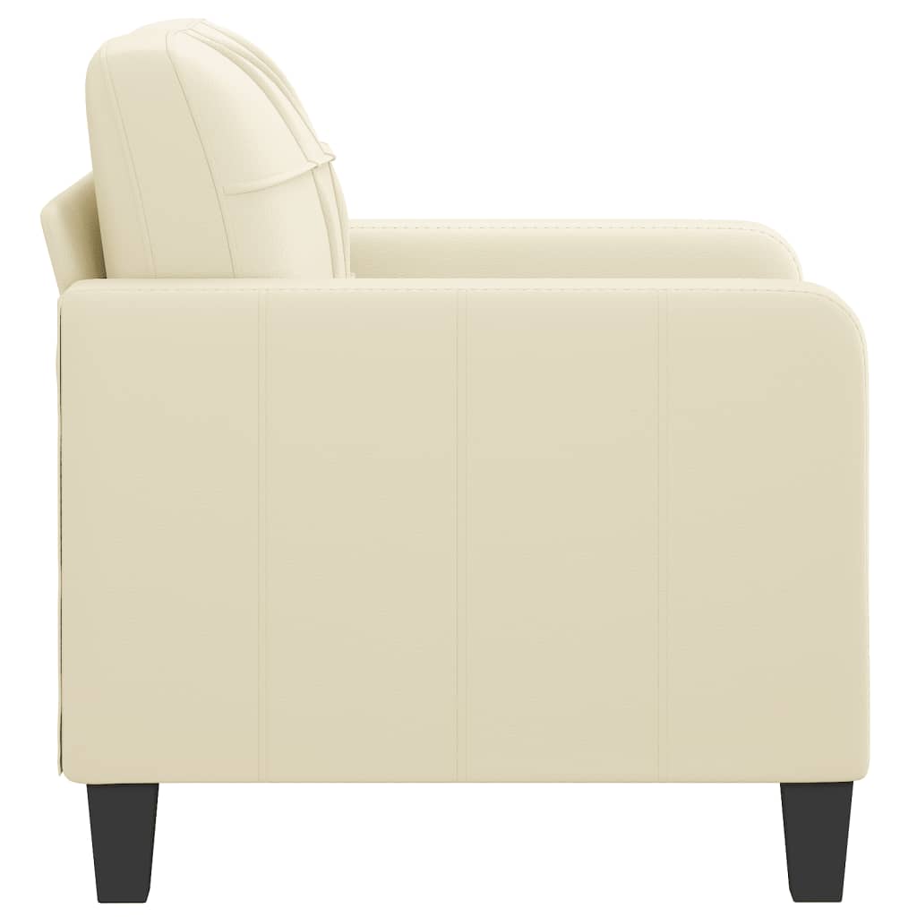 Fauteuil 60 cm kunstleer crèmekleurig