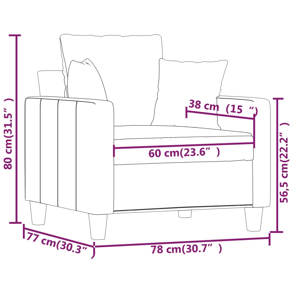 Driezitsbank 180 cm stof