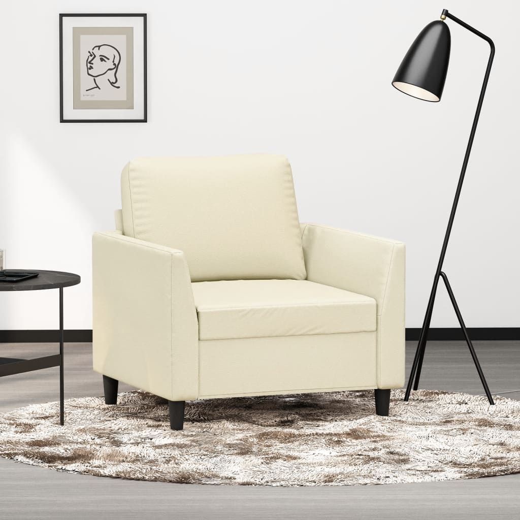 Fauteuil 60 cm cuir artificiel