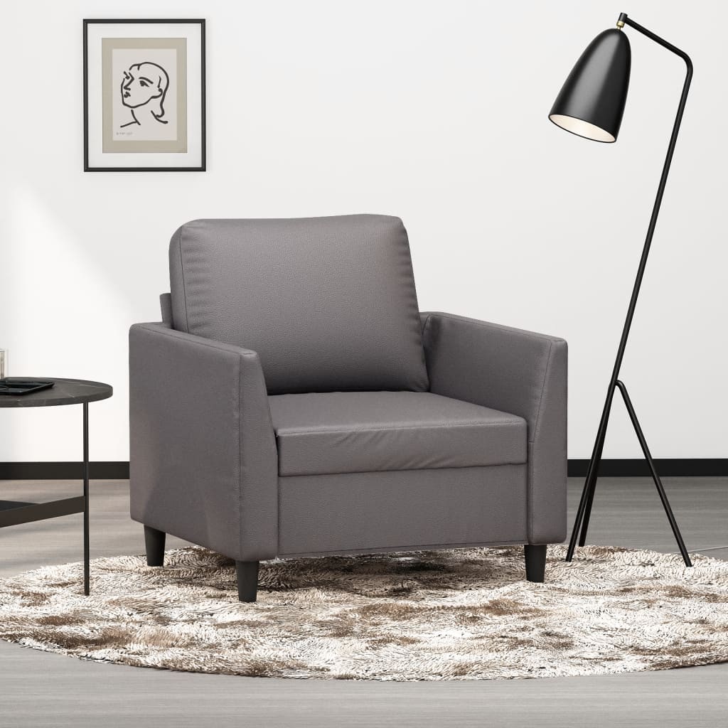 Fauteuil 60 cm cuir artificiel