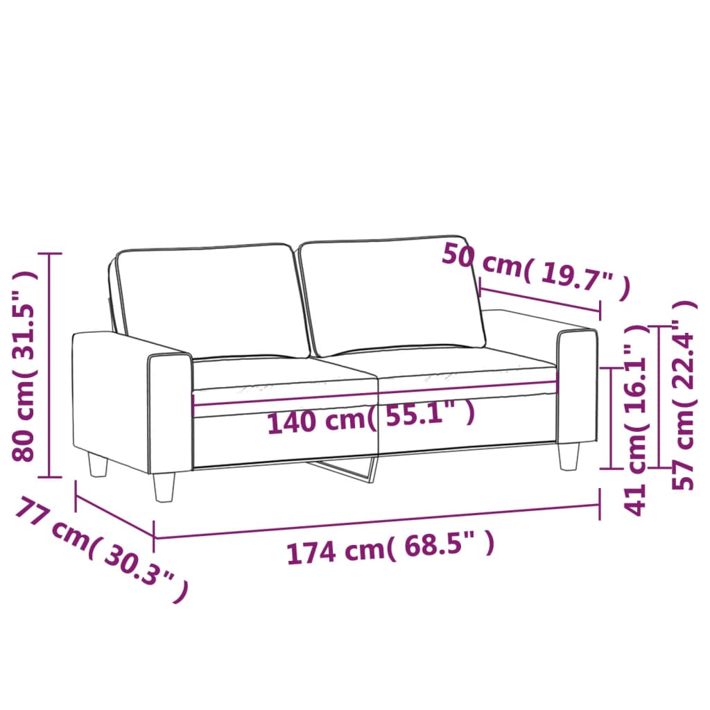 Fauteuil 60 cm stof