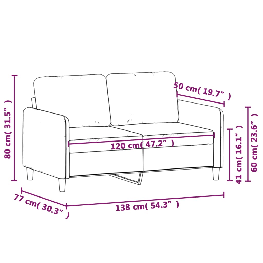 Fauteuil 60 cm stof