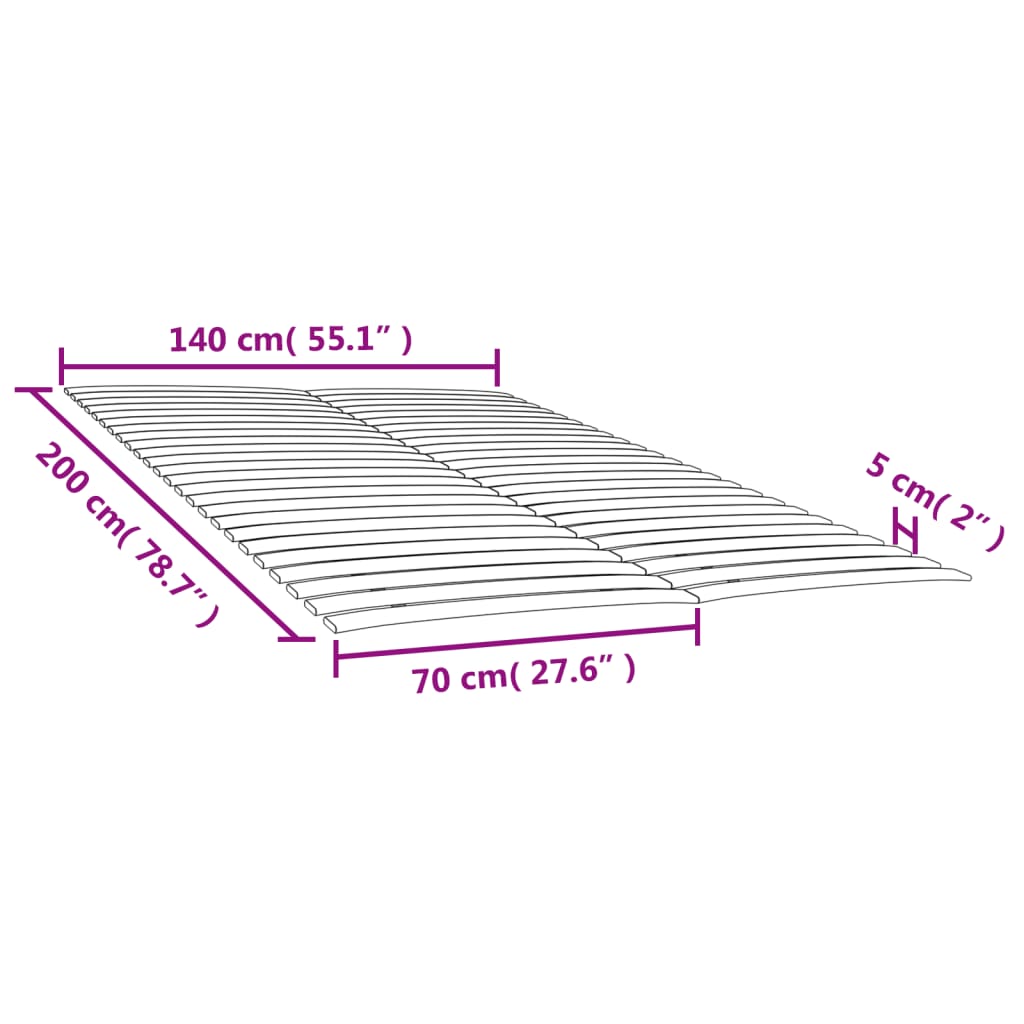 Lattenbodem met 24 latten 120x200 cm