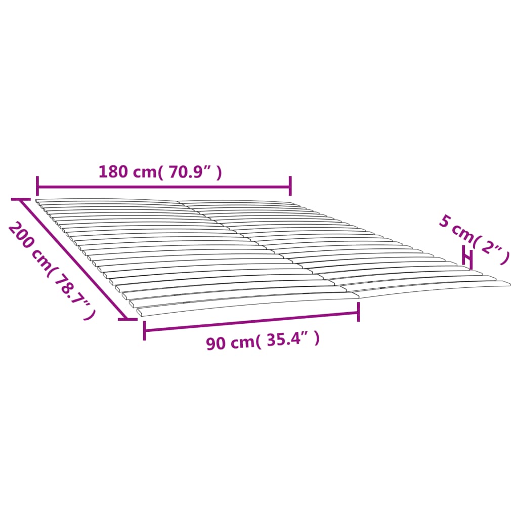 Lattenbodem met 24 latten 120x200 cm