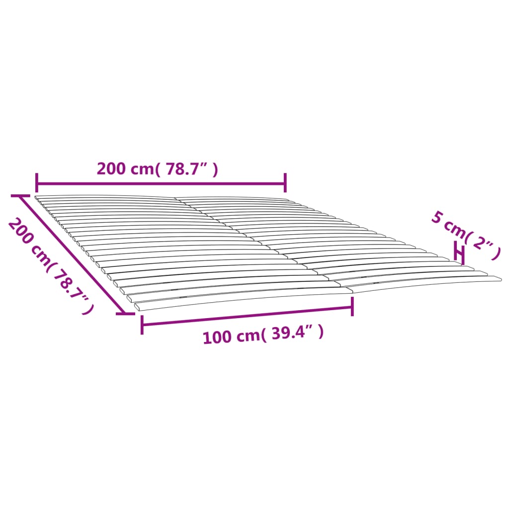 Lattenbodem met 24 latten 120x200 cm