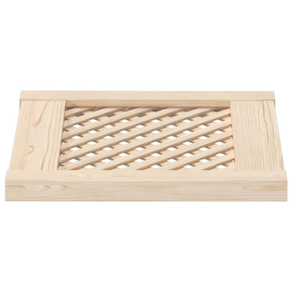 Kastdeuren met latwerk 2 st 39,5x61,5 cm massief grenenhout